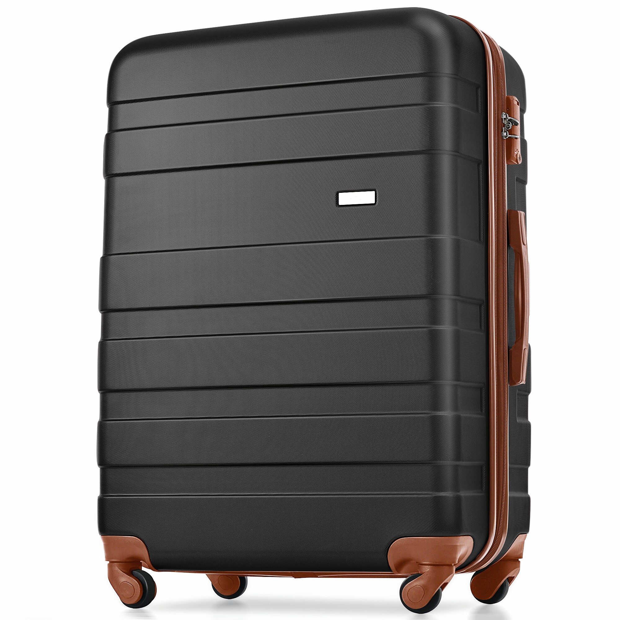 Expandable Durable Suitcase w Travel Bag Hanging Toiletry Bag 5 Piece Sets Luggage Set with 360 Spinner Wheels Black Brown Bed Bath Beyond 39817715